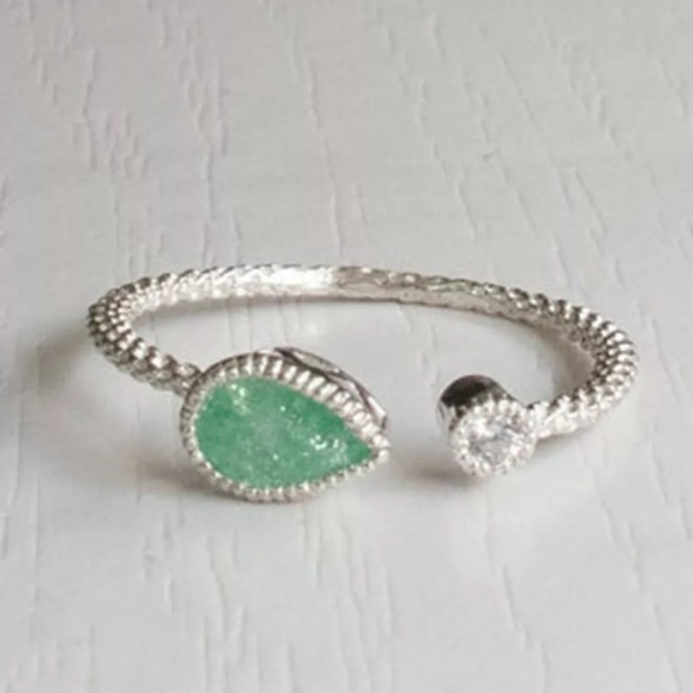 Dryad Silver Leaf Open Ring - Picture 3 of 4